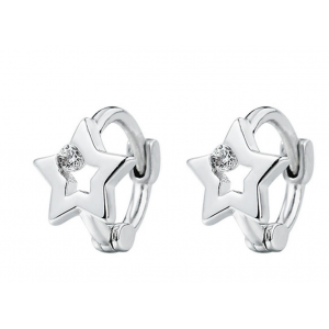 925纯银花朵星星耳环女精致甜美蝴蝶结耳圈简约时尚百搭新款耳饰