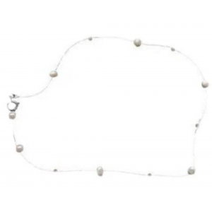 隐形错落满天星珍珠项链女跨境轻奢饰品感串珠锁骨链