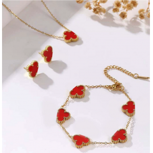 不锈钢四叶草项链批发跨境爆款女士款项饰